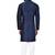 Navy blue art silk mens  kurta with churidar set