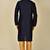 Navy blue art silk mens  kurta with churidar set