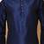 Navy blue art silk mens  kurta with churidar set