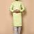 Light green cotton blendmens  kurta with churidar set