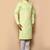 Light green cotton blendmens  kurta with churidar set