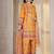 Orange Floral Printed Pakistani Style Kurta Palazzo Set with Dupatta