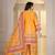 Orange Floral Printed Pakistani Style Kurta Palazzo Set with Dupatta