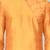 Orange  art silk mens  kurta with churidar set