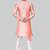 Pink  art silk mens  kurta with churidar set