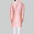 Pink  art silk mens  kurta with churidar set
