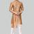Gold art silk mens  kurta with churidar set