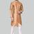 Gold art silk mens  kurta with churidar set