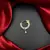 gold tone cz nath nose pin with teardrop charm