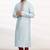 Sky blue art silk mens  kurta with churidar set