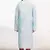 Sky blue art silk mens  kurta with churidar set