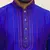 Royal blue art silk mens  kurta with churidar set