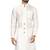 White art silk mens  kurta with churidar set