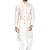 White art silk mens  kurta with churidar set