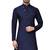 Navy blue cotton blendmens  kurta with churidar set