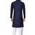 Navy blue cotton blendmens  kurta with churidar set