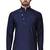 Navy blue cotton blendmens  kurta with churidar set