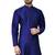 Royal blue art silk mens  kurta with churidar set