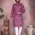 Pink sequence work and print kurta and payjama