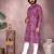 Pink sequence work and print kurta and payjama