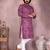 Pink sequence work and print kurta and payjama