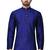Royal blue art silk mens  kurta with churidar set