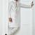 White art silk mens  kurta with churidar set
