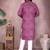 Pink sequence work and print kurta and payjama