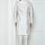 White art silk mens  kurta with churidar set