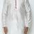 White art silk mens  kurta with churidar set