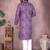 Purple sequence work and print kurta and payjama