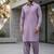Lavender cotton plain party wear kurta and payjama