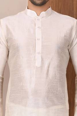 Lemon  art silk mens  kurta with churidar set 4