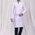 White art silk mens  kurta with churidar set