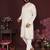 Cream smart silk embroidery party wear kurta and payjama