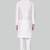 White art silk mens  kurta with churidar set