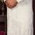 Cream smart silk embroidery party wear kurta and payjama