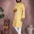 Yellow sequence work and print kurta and payjama