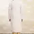 Cream art silk mens  kurta with churidar set