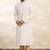 Cream art silk mens  kurta with churidar set