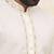 Cream art silk mens  kurta with churidar set