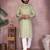 Green sequence work and print kurta and payjama