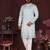 Peach smart silk embroidery party wear kurta and payjama