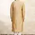 Gold art silk mens  kurta with churidar set