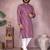 Wine cotton sequence work and print kurta and payjama