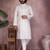 White cotton sequence work and print kurta and payjama