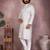White cotton sequence work and print kurta and payjama