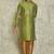 Green  art silk mens  kurta with churidar set