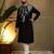 Black viscos embroidery print party wear kurta and payjama