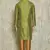 Green  art silk mens  kurta with churidar set